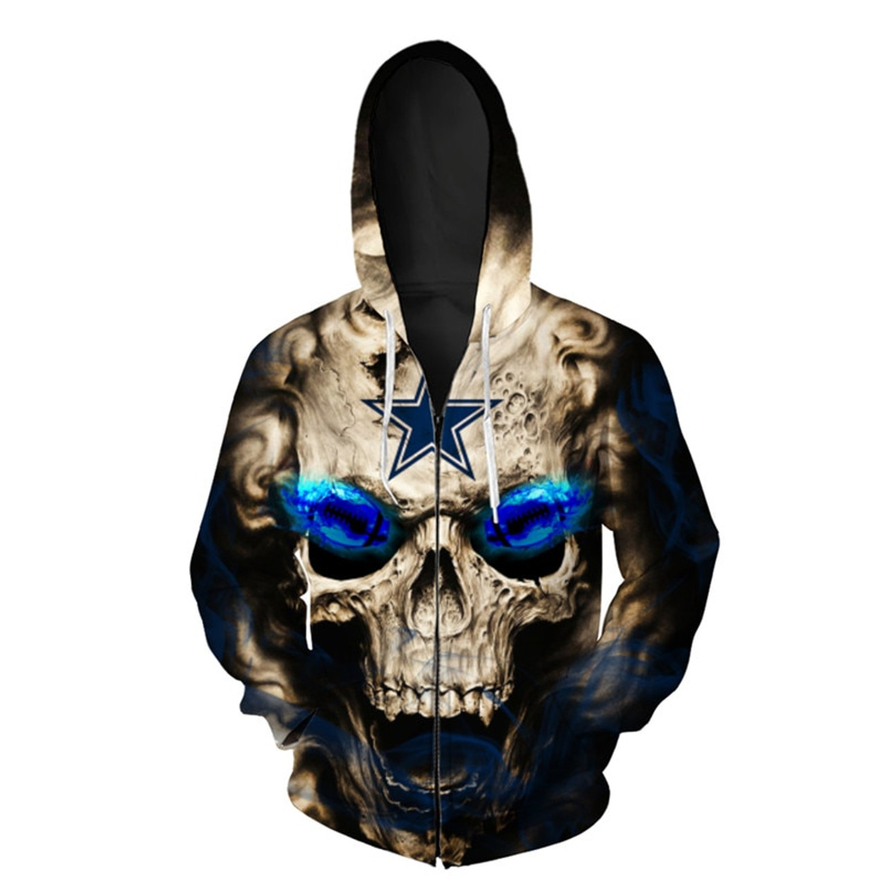 dallas cowboys skull hoodie