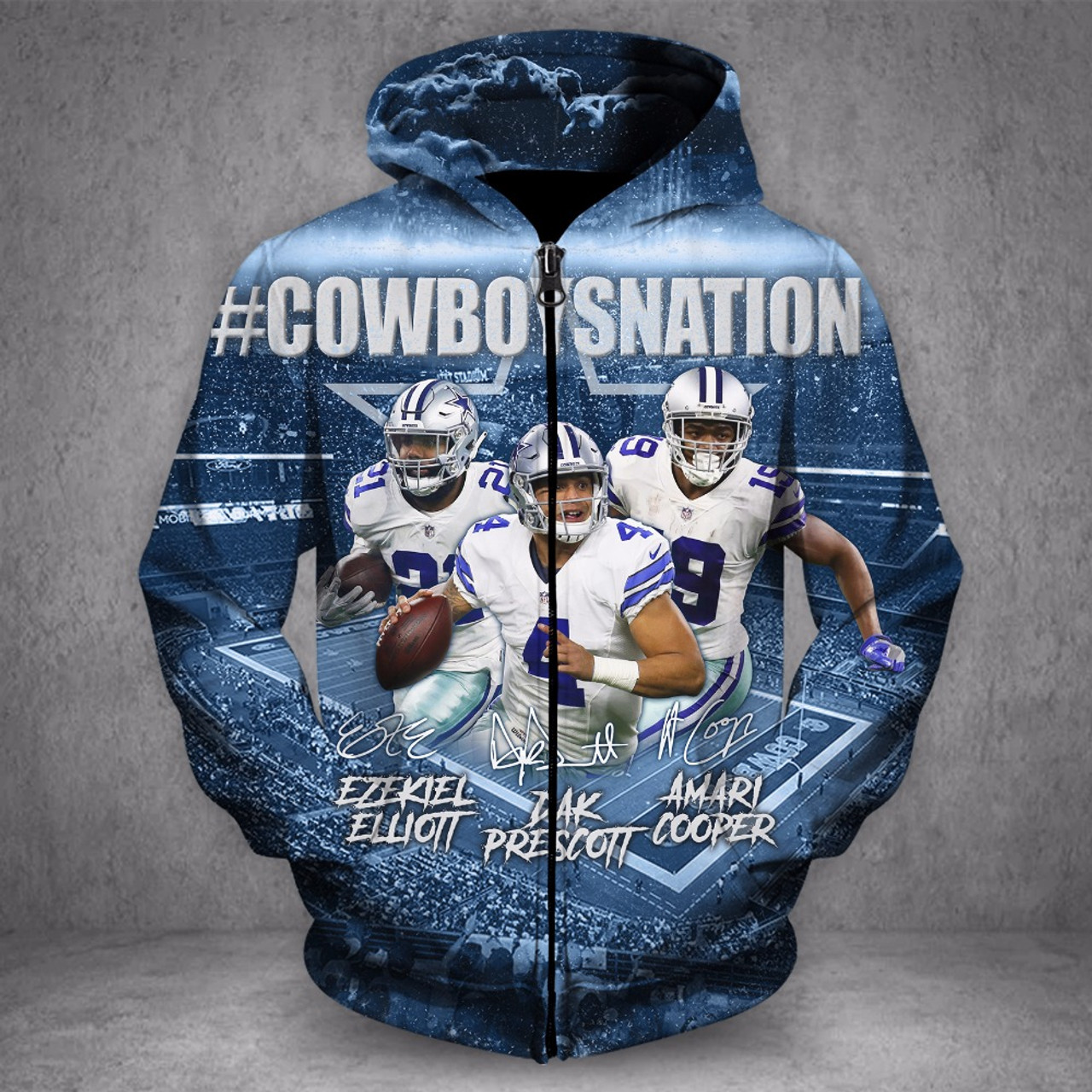 dallas cowboys zip up hoodie