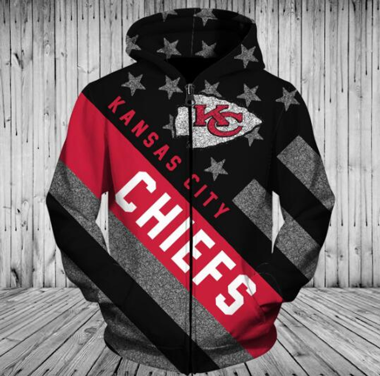 chiefs zip up hoodie
