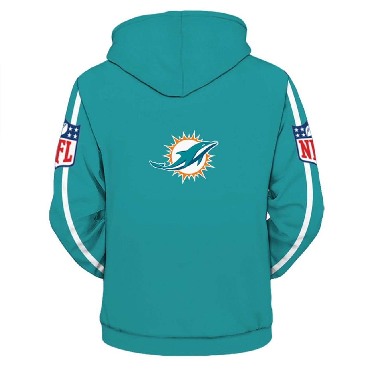 miami dolphins zip up hoodie