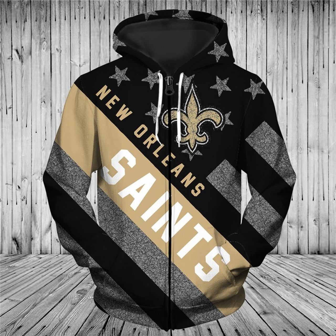 **(OFFICIAL-N.F.L.NEW-ORLEANS-SAINTS-TRENDY-PATRIOTIC-ZIPPERED-TEAM-HOODIES/NICE-CUSTOM-3D-EFFECT-GRAPHIC-PRINTED-DOUBLE-SIDED-ALL-OVER-OFFICIAL-SAINTS-LOGOS & CLASSIC-SAINTS-TEAM-COLORS/WARM-PREMIUM-OFFICIAL-N.F.L.SAINTS-TEAM-ZIPPERED-HOODIES)**