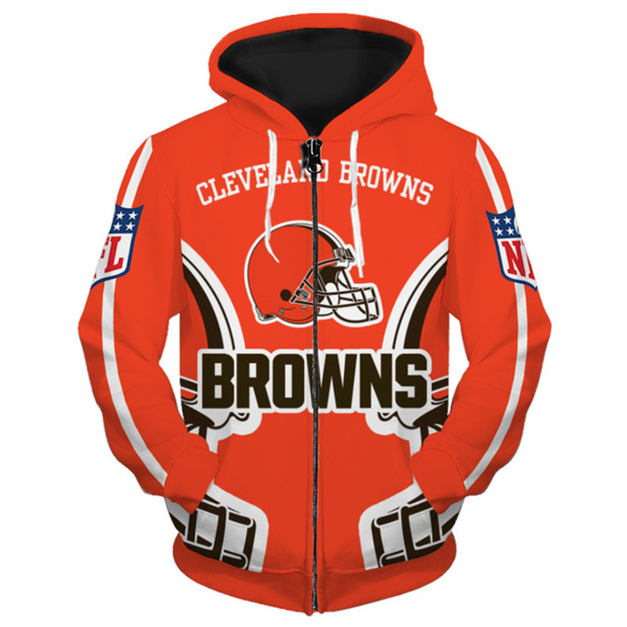 cleveland browns zip up hoodie
