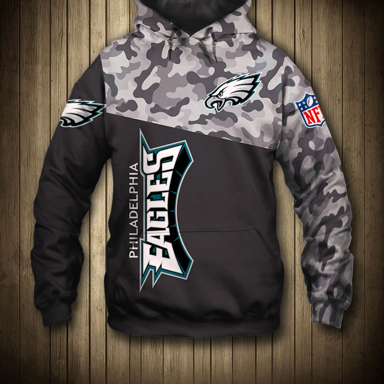 nfl eagles military hoodie