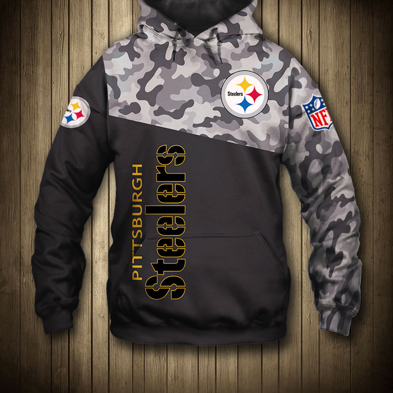 Pittsburgh Steelers Men's Nike Salute to Service (STS) Therma Hoodie