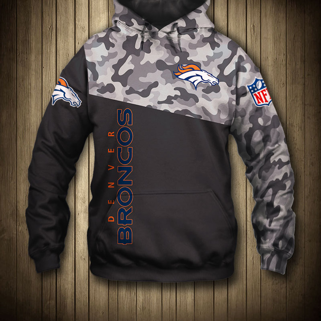 broncos army hoodie