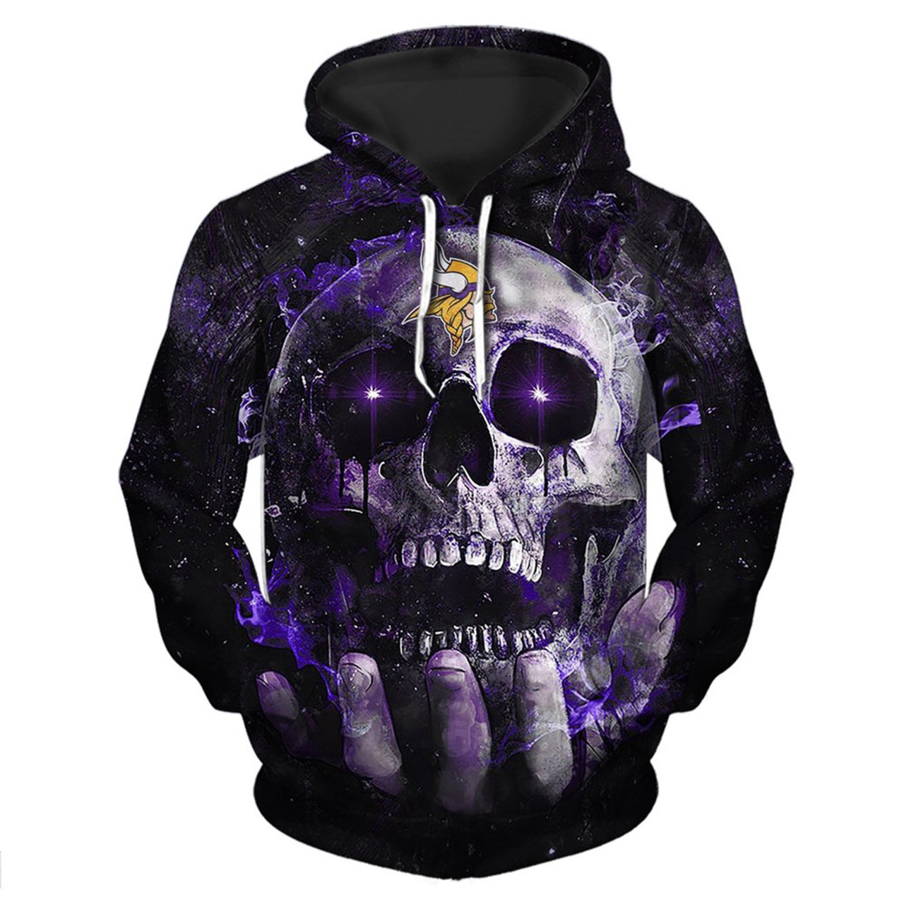 3d skull print hoodie