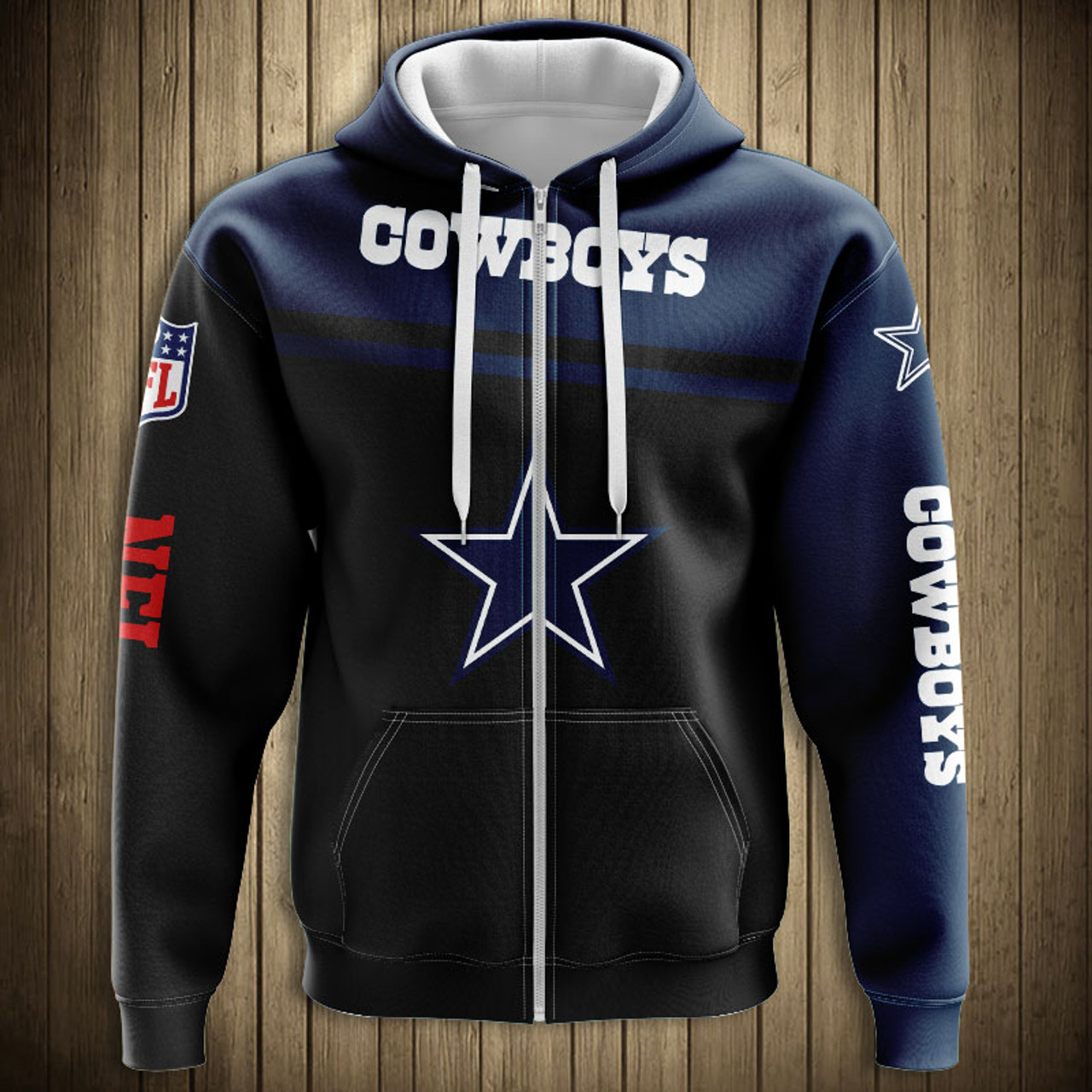 Army Dallas Cowboys Custom Name And Number Hoodie Dallas, 59% OFF