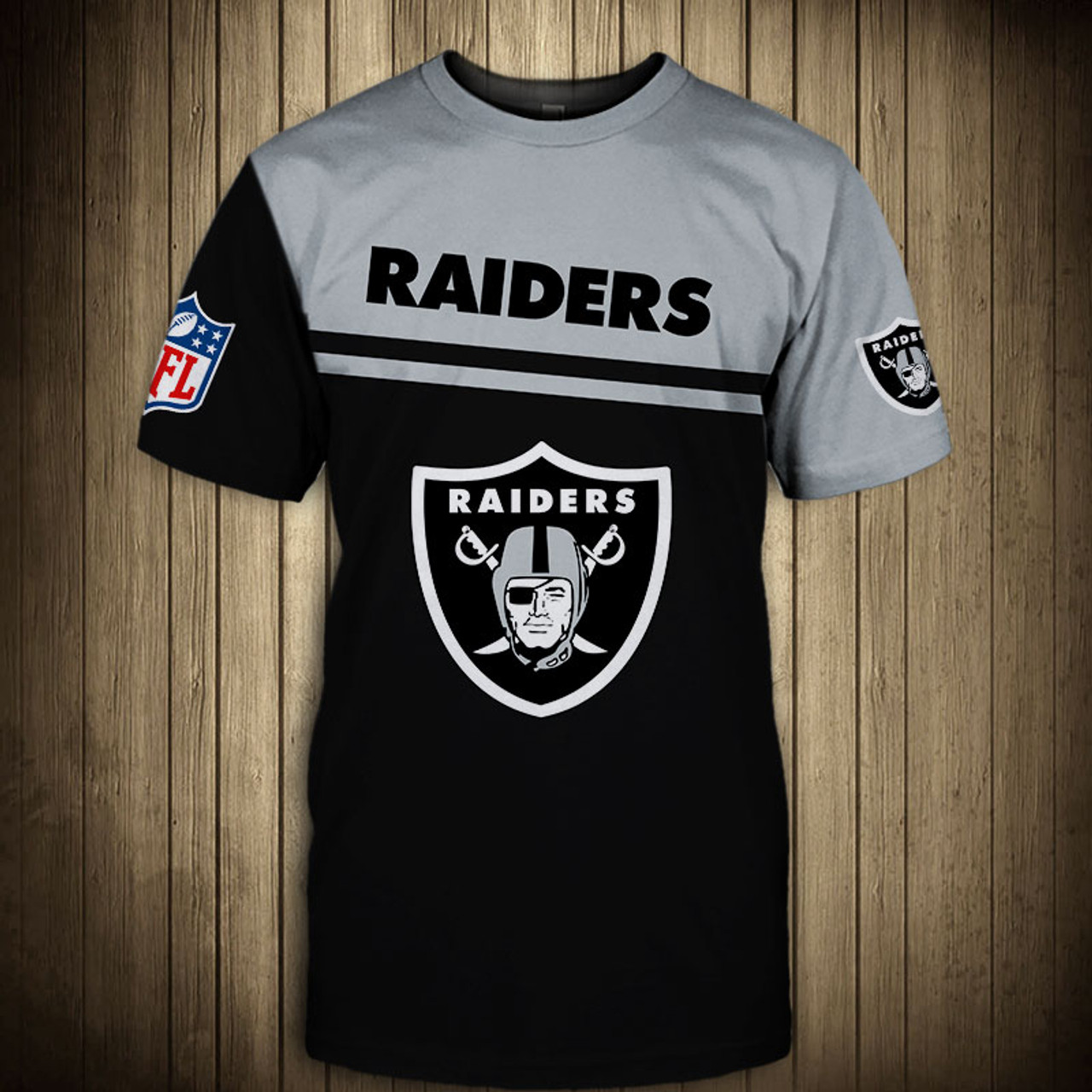 Official N F L Oakland Raiders Trendy Team Tees Custom 3d Raiders Official Logos Official Classic Raiders