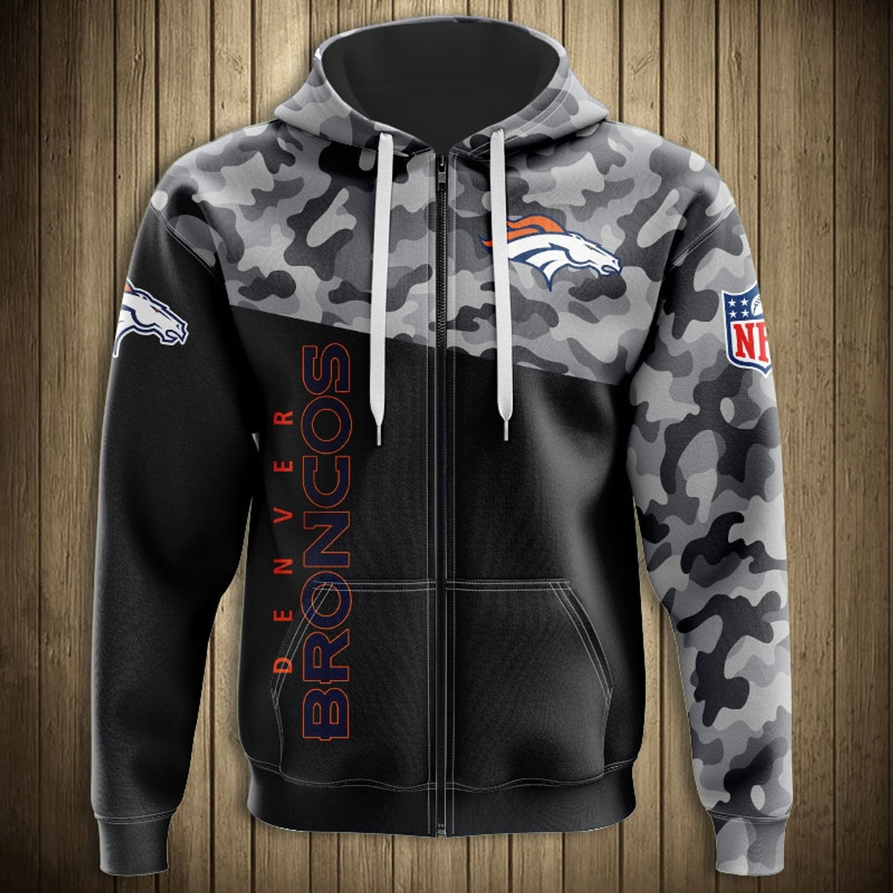 gray denver broncos hoodie