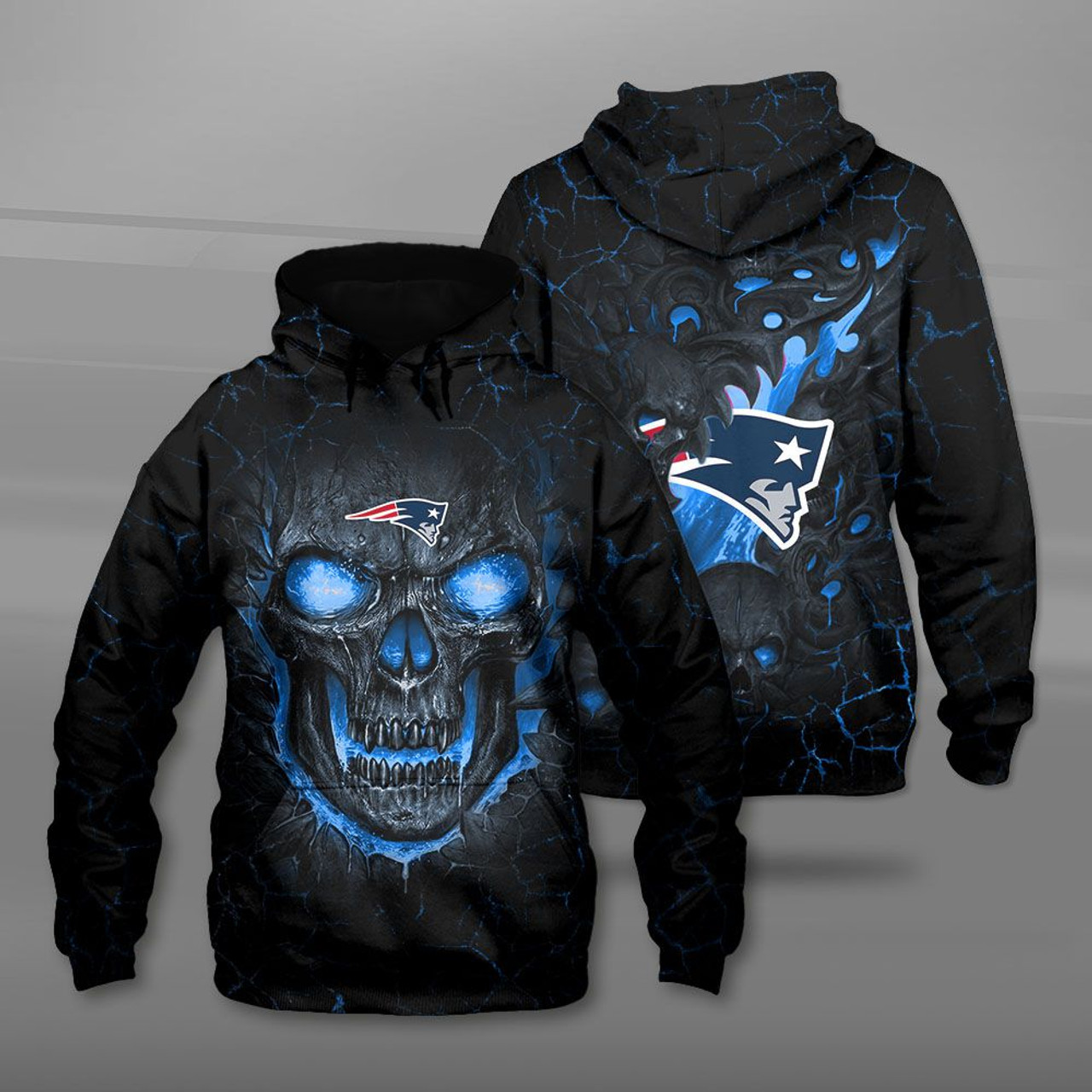 patriots skull hoodie