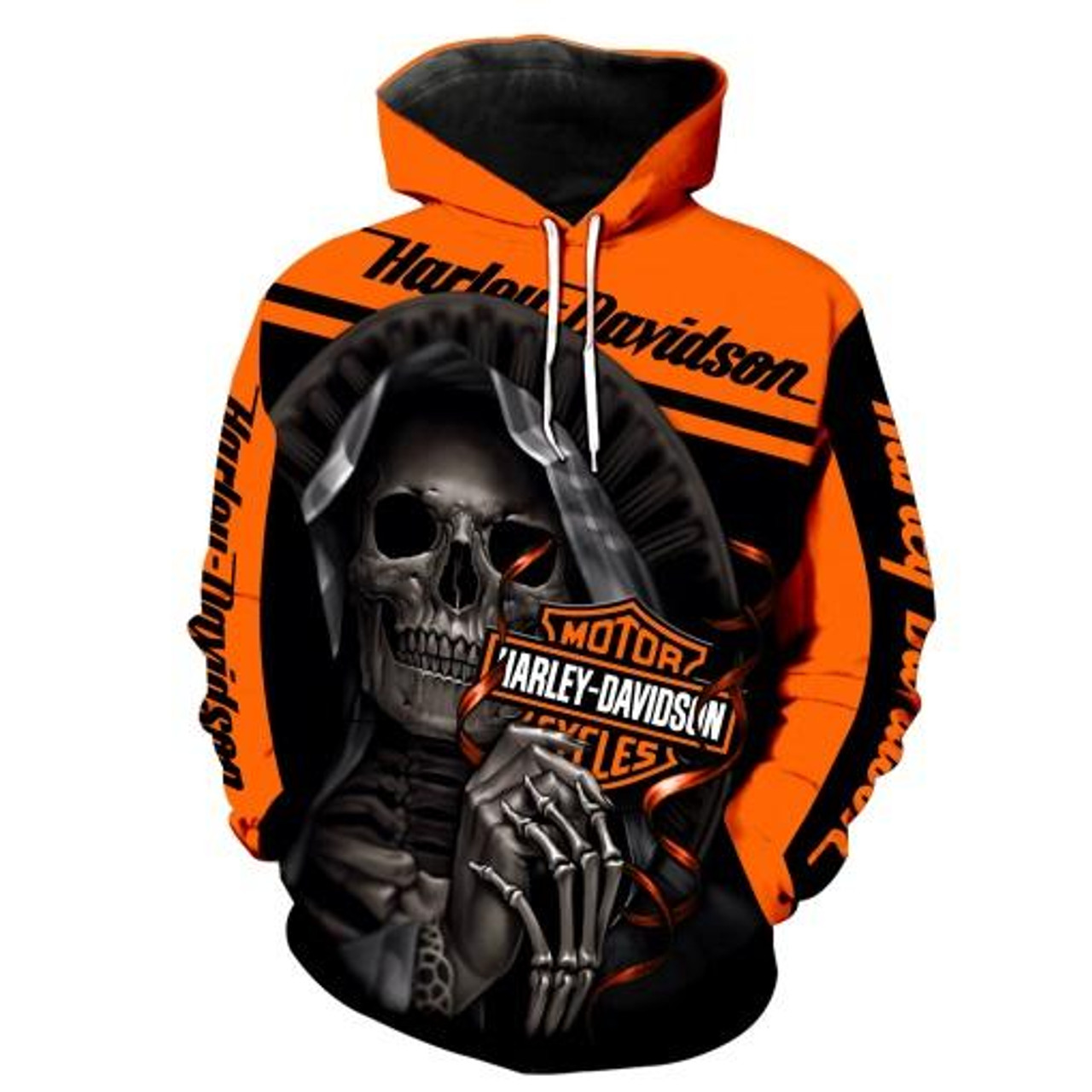 Official Harley Davidson Motorcycle Pullover Hoodies Grim Reaper