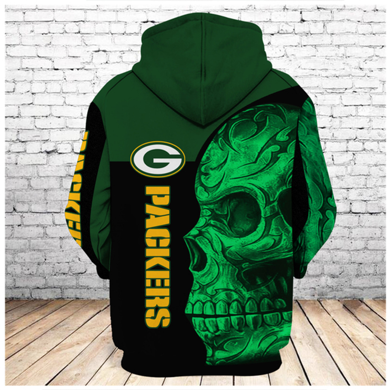 Personalized Green Bay Packers Skull Camo 3D Shirt, Hoodie