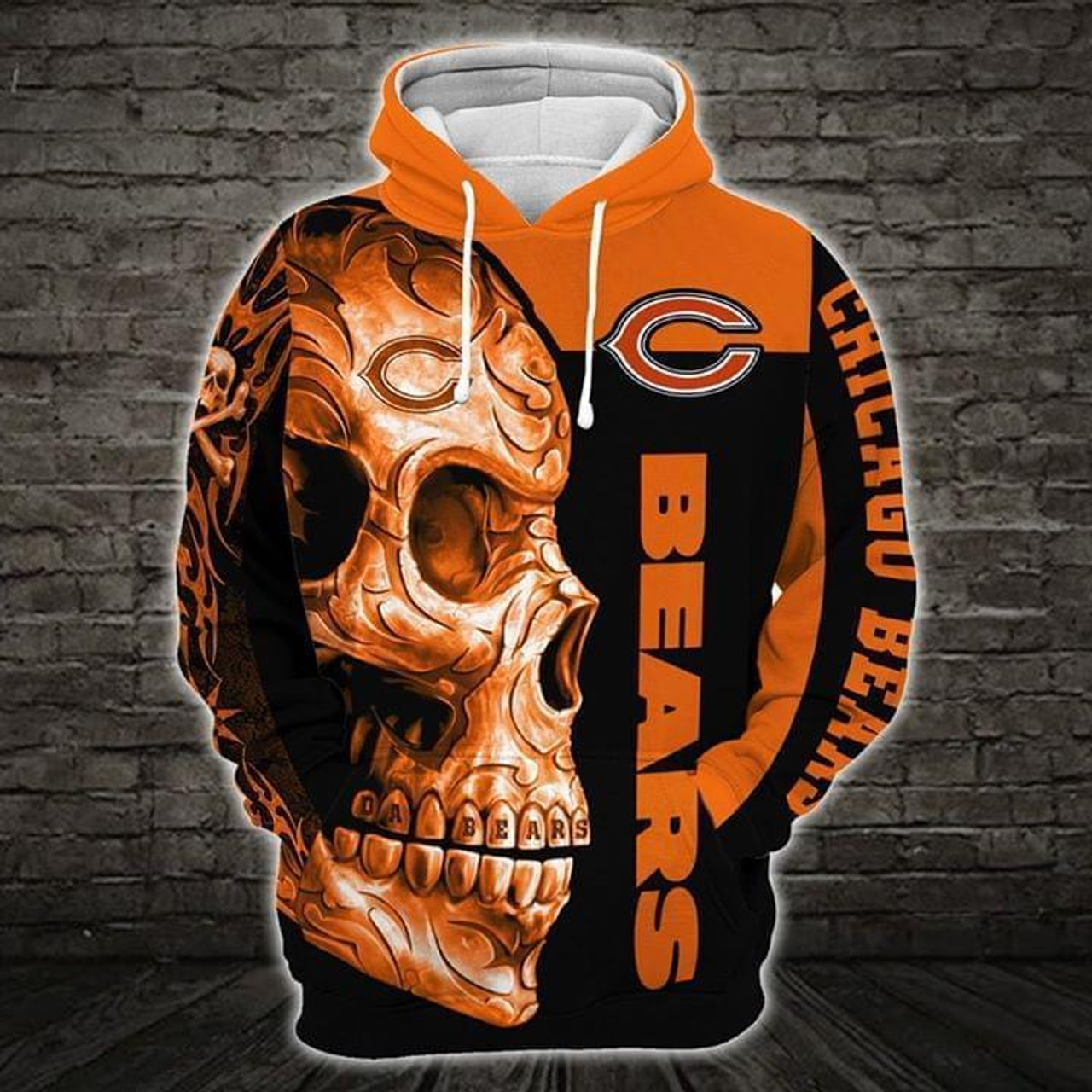 **(OFFICIAL-N.F.L.CHICAGO-BEARS-PULLOVER-HOODIES/BIG-3D-AZTEC-BEARS-TRIBAL-SKULL/OFFICIAL-CUSTOM-3D-BEARS-LOGOS & OFFICIAL-BEARS-TEAM-COLORS/CUSTOM-3D-GRAPHIC-PRINTED-DOUBLE-SIDED-ALL-OVER-DESIGN/WARM-PREMIUM-N.F.L.BEARS-TEAM-PULLOVER-HOODIES)**