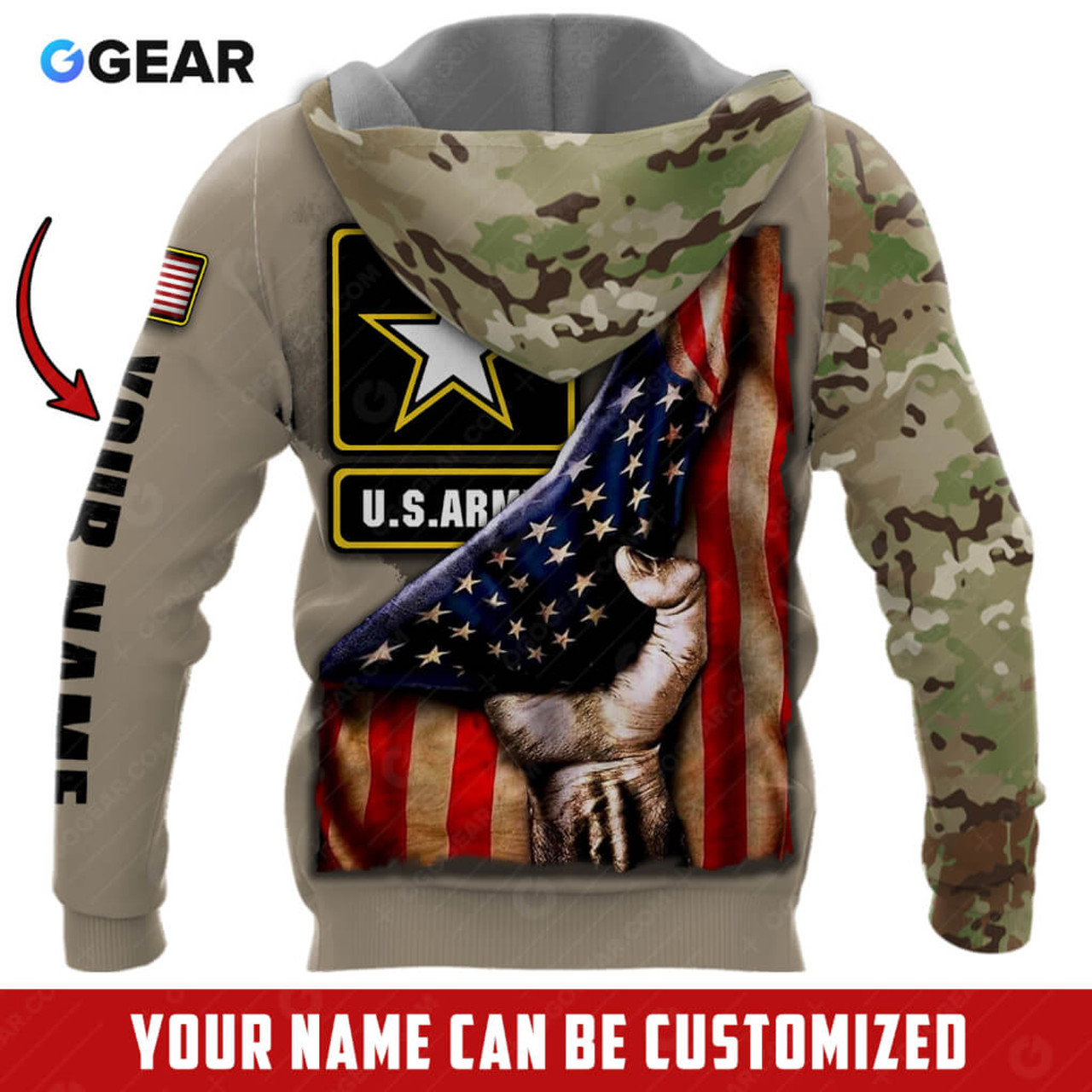 personalized camo hoodies