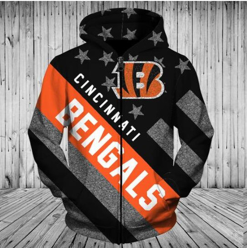 bengals zip up hoodie