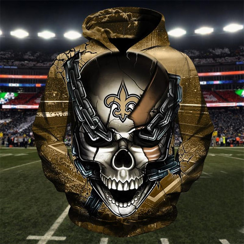 saints skull hoodie