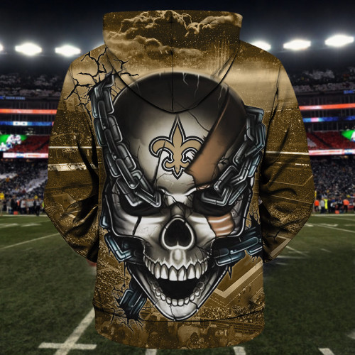 saints skull hoodie