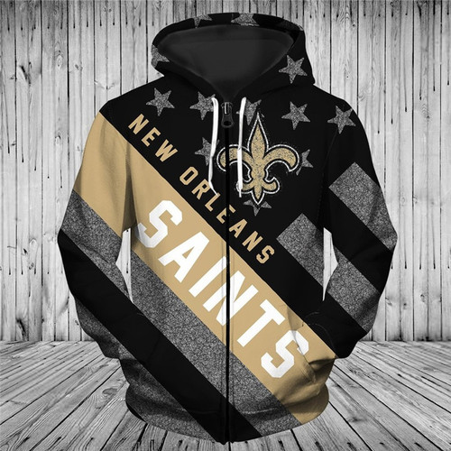 new orleans saints zip up hoodie