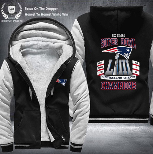 **(OFFICIAL-N.F.L.NEW-ENGLAND-PATRIOT-CUSTOM-SUPER-BOWL-LIII-CHAMPIONS-ZIPPERED-HOODIES/SIX-TIMES-SUPER-BOWL-CHAMPION-WINNERS/NICE-CUSTOM-GRAPHIC-DOUBLE-SIDED-PRINTING/WITH-OFFICIAL-PATRIOTS-LOGOS & OFFICIAL-NEW-NFL-PATRIOTS-PREMIUM-TEAM-JACKETS)**