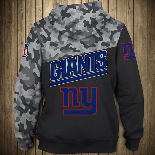 New York Giants Hoodie Mens Large Green Camo NFL Salute To