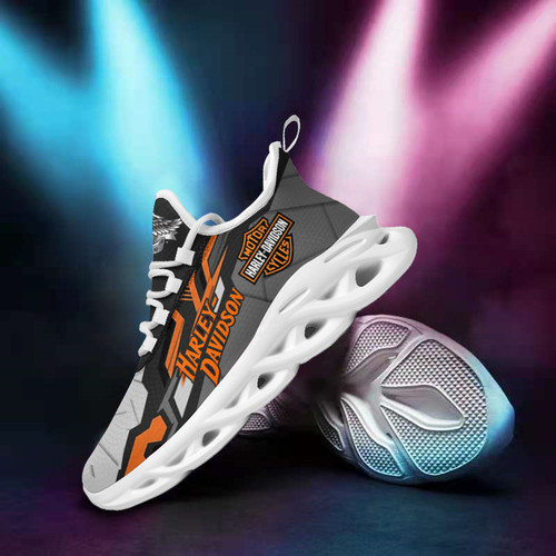 **(HARLEY-DAVIDSON-BIKER-WHITE-FASHION-SPORT-RIDING-SHOES/CUSTOM-DETAILED-3D-GRAPHIC-PRINTED-DOUBLE-SIDED-DESIGN/CLASSIC-OFFICIAL-CUSTOM-HARLEY-LOGOS & CLASSIC-OFFICIAL-HARLEY-BLACK & ORANGE-COLORS/RUGGED-PREMIUM-HARLEY-BIKERS-CUSTOM-RUNNING-SHOES)**