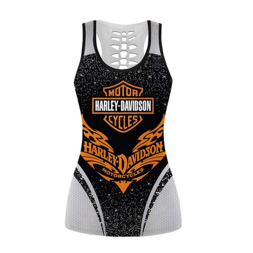 **(HARLEY-DAVIDSON-WOMENS-TANK-TOP & LEGGINGS-SETS/CUSTOM-GRAPHIC-3D-PRINTED-DOUBLE-SIDED-DESIGNED/OFFICIAL-CUSTOM-HARLEY-3D-LOGOS & OFFICIAL-CLASSIC-HARLEY-SPECKLED-BLACK & GREY-COLORS/PREMIUM-HARLEY-RIDING-TANK-TOP & HD-LEGGINGS-COMBO-SETS..)**
