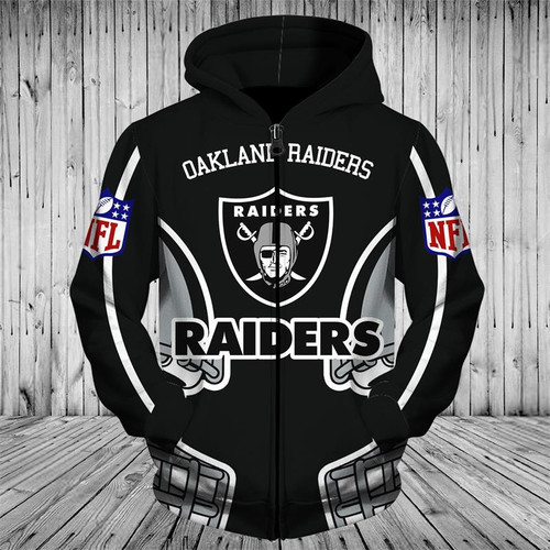 oakland raiders zip up hoodie