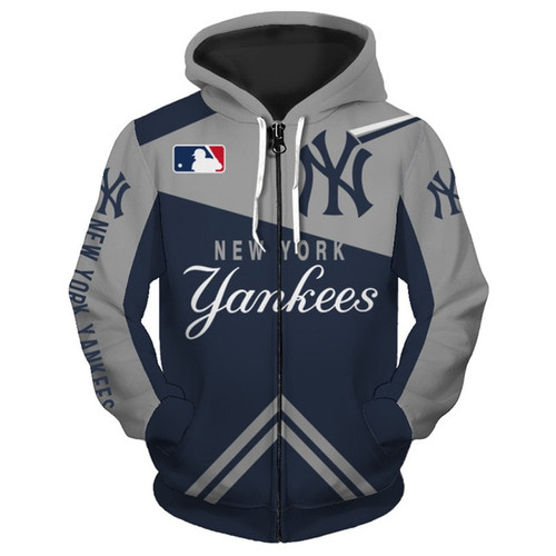 yankees zippered hoodie