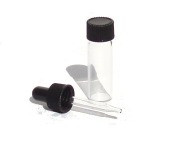 4 ml glass vial with lid and dropper