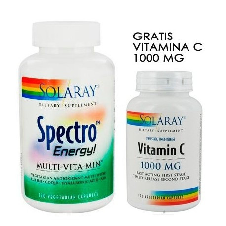 Solaray energy spectro 120 capsulas vegetales + regalo vit. c 30 capsulas