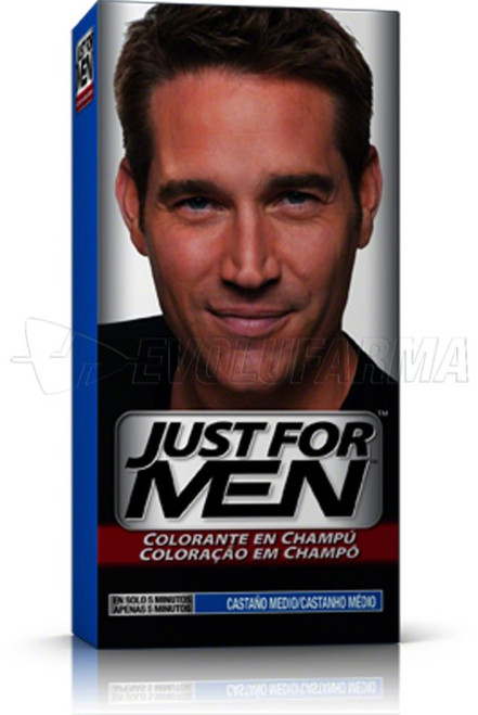 Just for men colorante en champú castaño medio. 30 CC