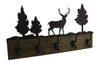 Scratch & Dent Wood and Metal Standing Deer Forest Shadow Wall Hook Hanging Main image