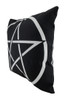 Black and White Pentacle Symbol 18 Inch Indoor / Outdoor Throw Pillow Additional image
