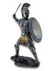 Spartan Warrior with Sword and Hoplite Shield Statue Silvered/Gold Accents Main image