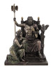 Bronzed Zeus and Hera at the Throne Statue with Colored Accents Additional image