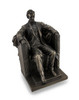 Seated Abraham Lincoln Bronzed Historical Sculptural Statue Main image