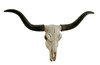 Black & Bone Decorative Longhorn Trophy Skull Wall Sculpture 20 Inch Main image
