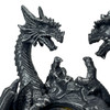 Twin Evil Dragons Antiqued Mantel Clock Table Desk Additional image