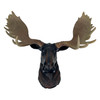 Rustic Moose Head Bust Wall Sculpture 20x23in Brown Cabin Lodge Decor Additional image