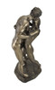 Bronzed Nude Lovers in a Passionate Embrace Sharing a Kiss Statue Additional image