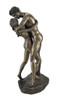 Bronzed Nude Lovers in a Passionate Embrace Sharing a Kiss Statue Additional image
