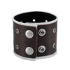 Brown Leather Brass Grommet Wristband Additional image