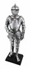 Silver Finish Medieval Knight In Armor Statue Figure Armour Main image