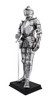 Silver Finish Medieval Knight In Armor Statue Figure Armour Additional image