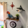 16 inch Great White Shark Head Wall Mount Trophy Resin Ocean Nautical Decor Lifestyle image 1