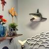 16 inch Great White Shark Head Wall Mount Trophy Resin Ocean Nautical Decor Lifestyle image 3
