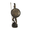 Bronzed Spartan Warrior with Spear and Hoplite Shield Statue Additional image