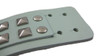 Gray Leather 2 Row Pyramid Studded Wristband Wrist Band Additional image