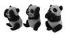 3 Piece See Hear Speak No Evil Sitting Baby Panda Bear Set Additional image
