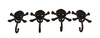 Set of 4 Rustic Cast Iron Skull and Bones Decorative Wall Hooks Additional image